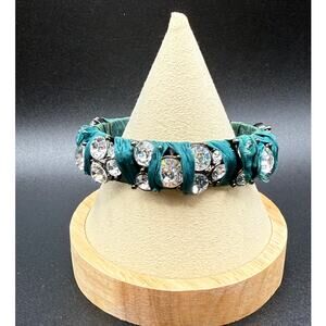 J Crew Ribbon Wrapped Bangle Bracelet With Clasp